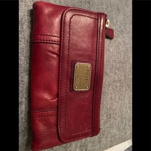 Burgundy Fossil wallet